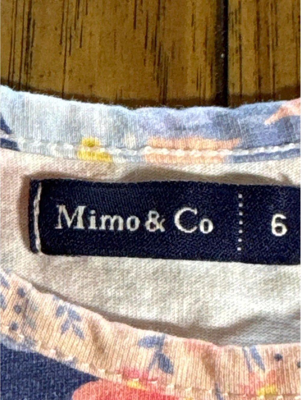 Mimo & Co Girls Patchwork Floral Dress Size 6